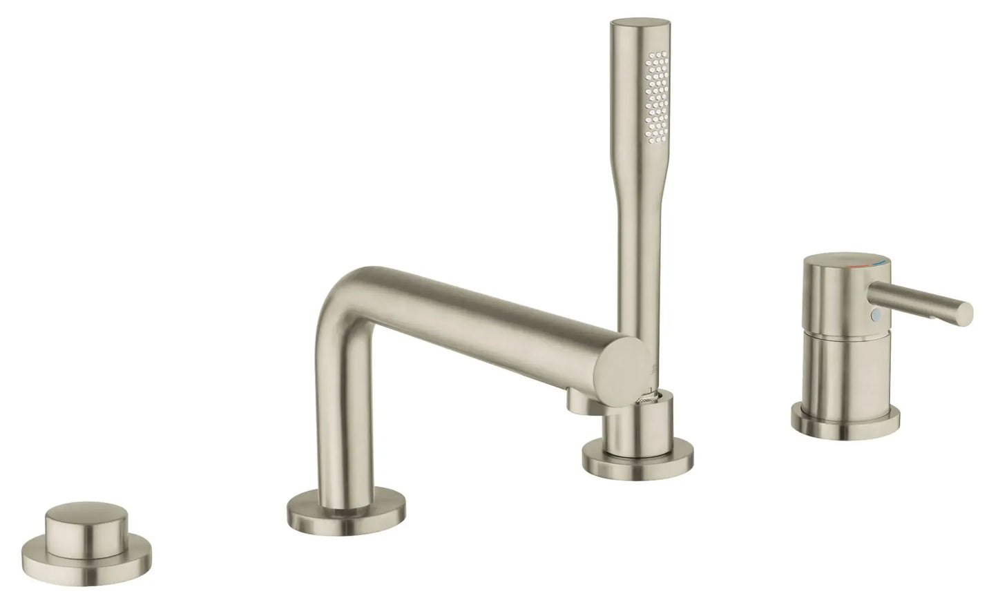Grohe Essence 4-Hole Single-Handle Deck Mount Roman Tub Faucet with 6.6 L/min (1.75 gpm) Hand Shower - 19578