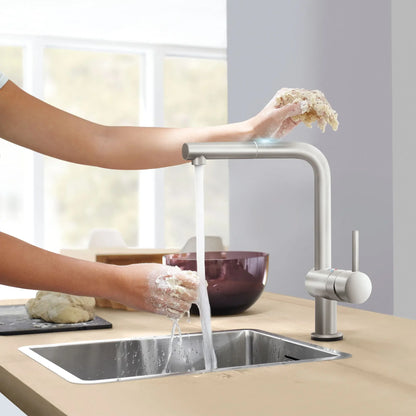 Grohe Minta Single-Handle Pull-Out Kitchen Faucet Dual Spray (1.75 gpm) - 30300
