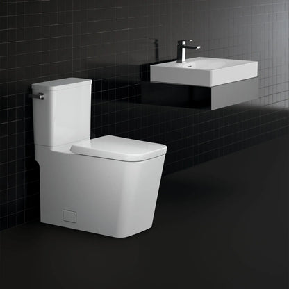 Grohe Eurocube 2-piece 4.8 Lpf (1.28 gpf) Right-Hand Trip Lever Right Height Elongated Toilet - 39662