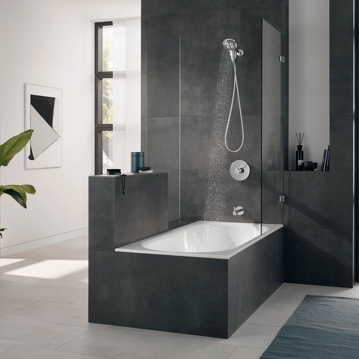Grohe Rainshower SmartActive Hand Shower Kit - 3 Sprays, 6.6 L/min (1.75 gpm) - 26604
