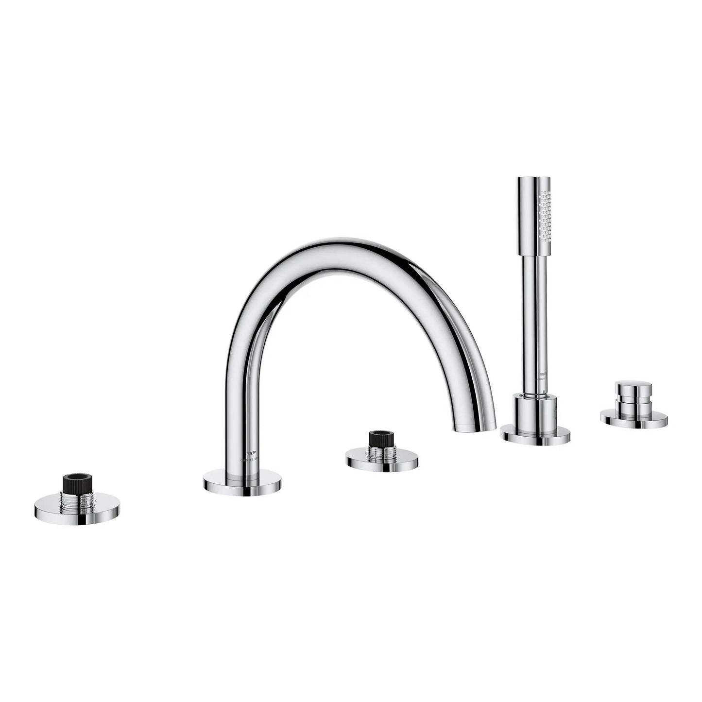Grohe Atrio New 5-Hole 2-Handle Deck Mount Roman Tub Faucet with 6.6 L/min (1.75 GPM) Hand Shower - 25274
