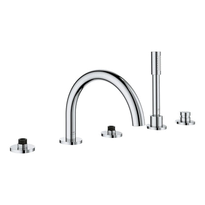 Grohe Atrio New 5-Hole 2-Handle Deck Mount Roman Tub Faucet with 6.6 L/min (1.75 GPM) Hand Shower - 25274