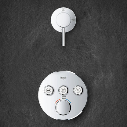 Grohe Grohtherm SmartControl Triple Function Thermostatic Valve Trim - 29138