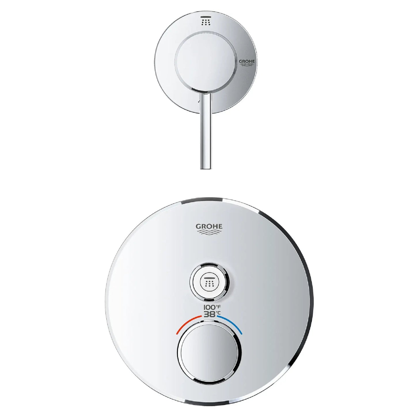Grohe Grohtherm SmartControl Single Function Thermostatic Valve Trim - 29136