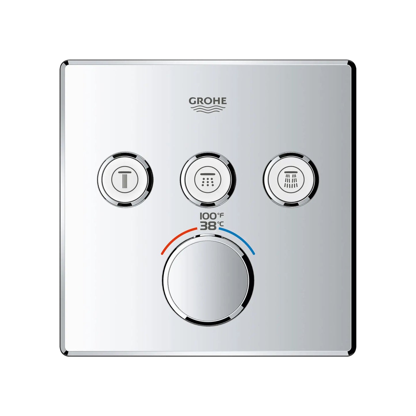 Grohe Grohtherm Smartcontrol Triple Function Thermostatic Valve Trim - 29142