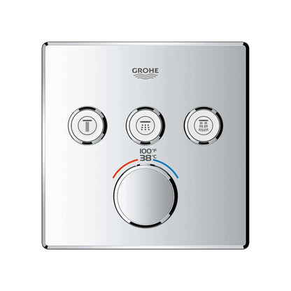 Grohe Grohtherm Smartcontrol Triple Function Thermostatic Valve Trim - 29142