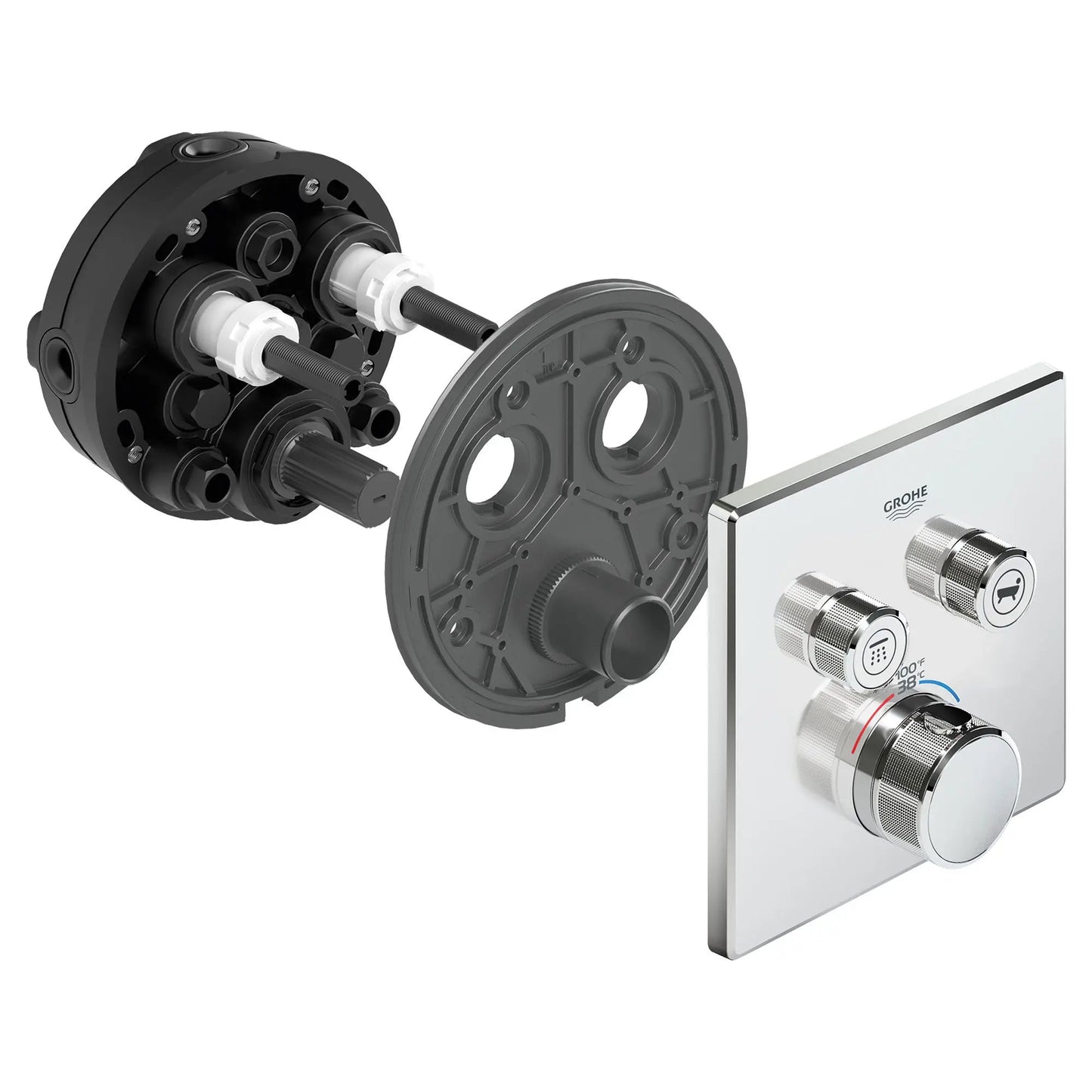 Grohe Grohtherm SmartControl Dual Function Thermostatic Valve Trim - 29141