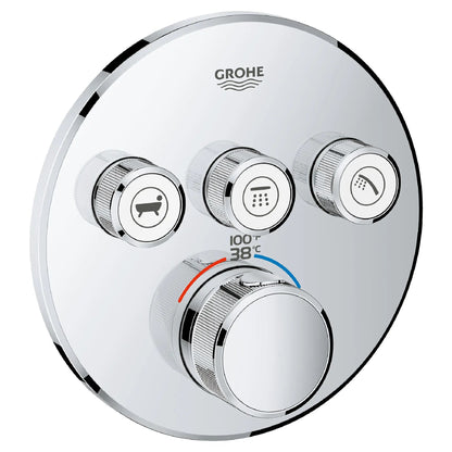 Grohe Grohtherm SmartControl Triple Function Thermostatic Valve Trim - 29138