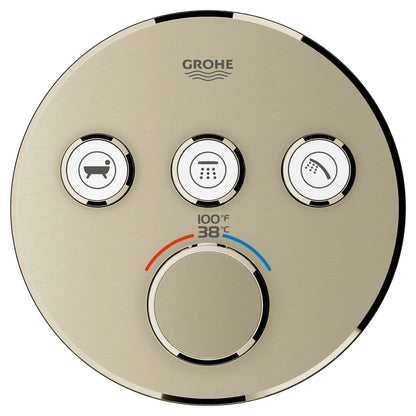 Grohe Grohtherm SmartControl Triple Function Thermostatic Valve Trim - 29138