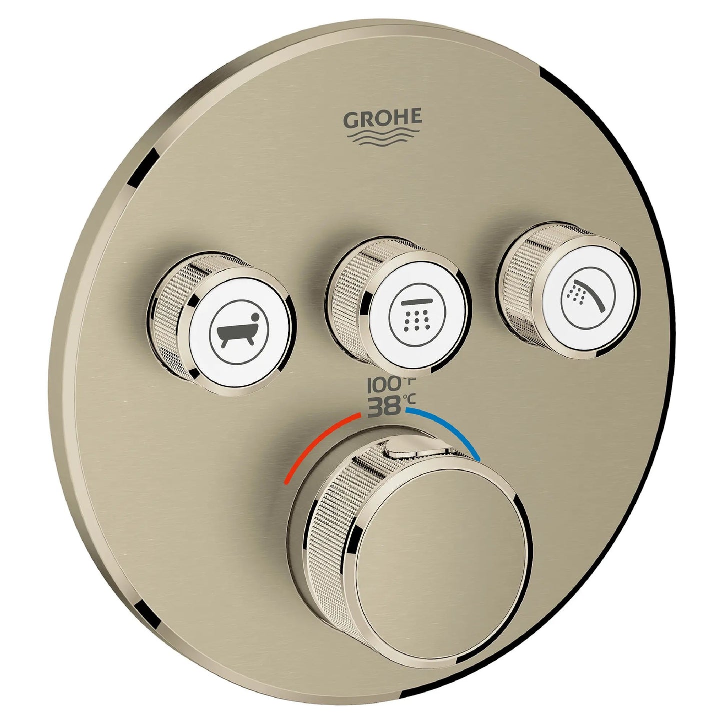 Grohe Grohtherm SmartControl Triple Function Thermostatic Valve Trim - 29138