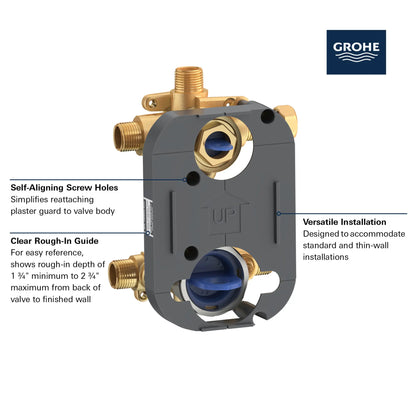 Grohe GrohSafe 3.0 Pressure Balance Valve With Integrated Diverter - 35117000