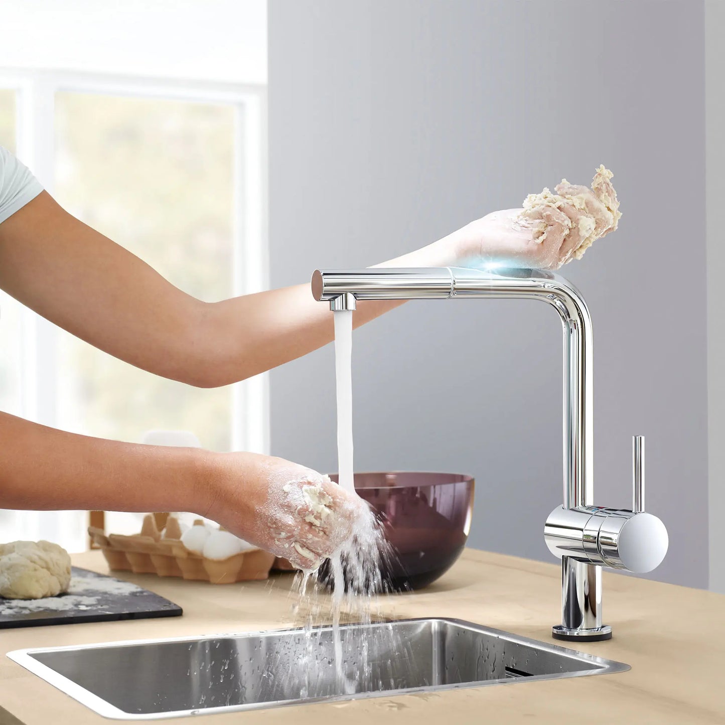 Grohe Minta Single-Handle Pull-Out Kitchen Faucet Dual Spray (1.75 gpm) - 30300