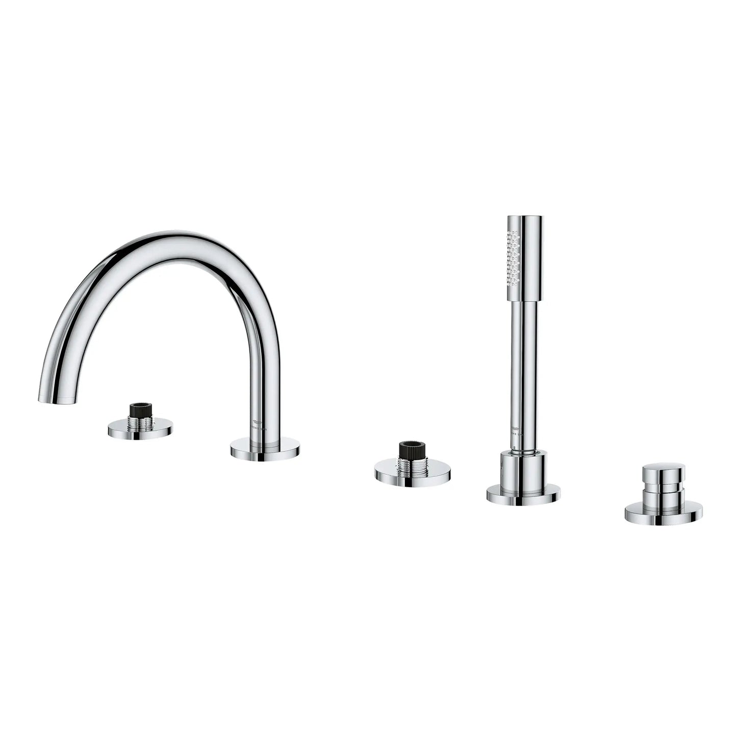 Grohe Atrio New 5-Hole 2-Handle Deck Mount Roman Tub Faucet with 6.6 L/min (1.75 GPM) Hand Shower - 25274