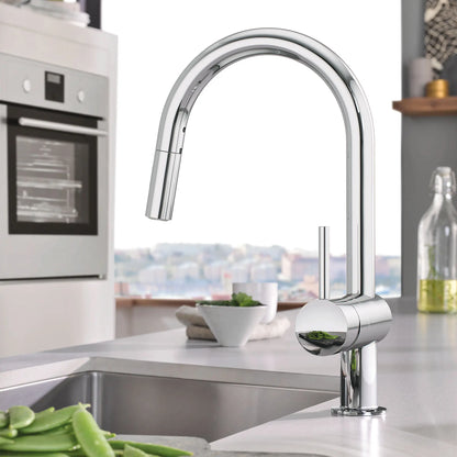 Grohe Minta Single-Handle Pull Down Kitchen Faucet Dual Spray 1.75 gpm - 31378
