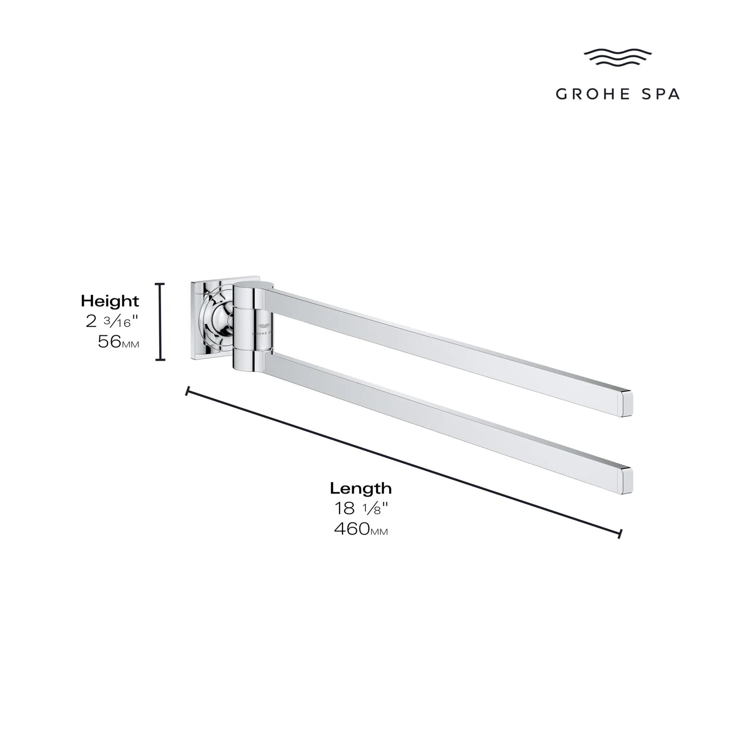 Grohe Allure New Double Towel Bar - 40342