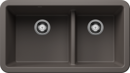 Blanco Ikon 33 Double Bowl Low Divide Undermount Apron Front Silgranit Kitchen Sink