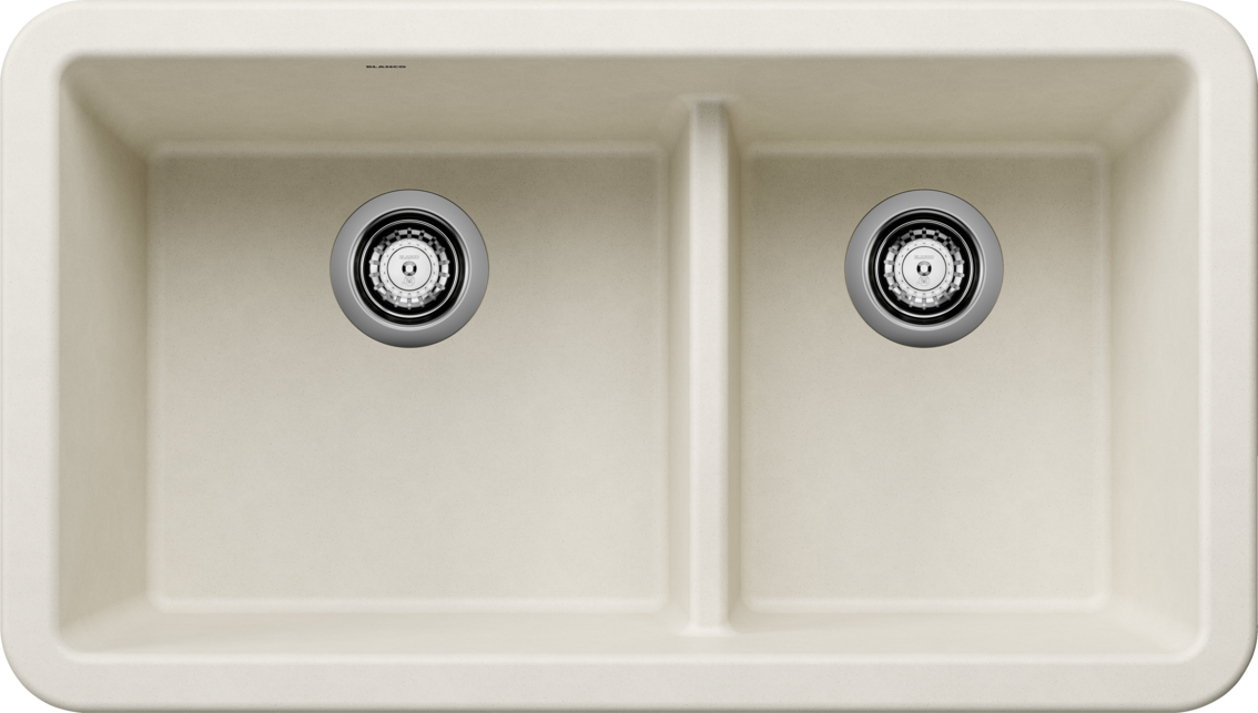 Blanco Ikon 33 Double Bowl Low Divide Undermount Apron Front Silgranit Kitchen Sink