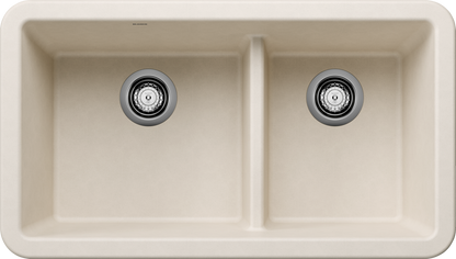 Blanco Ikon 33 Double Bowl Low Divide Undermount Apron Front Silgranit Kitchen Sink