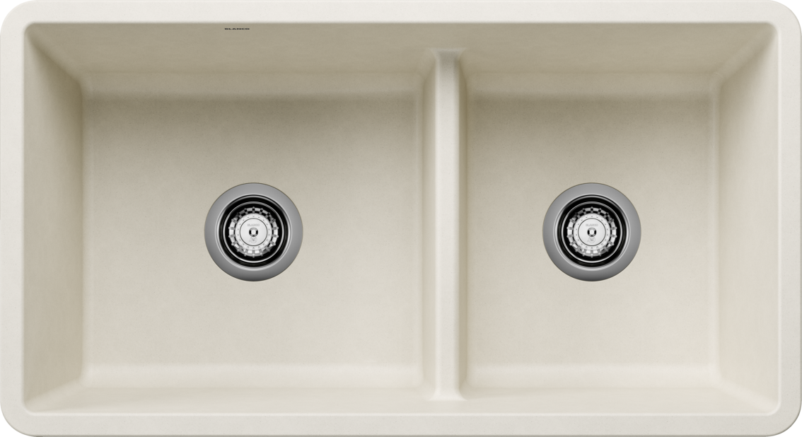Blanco Precis U 1 3/4 Bowl Low Divide Undermount Kitchen Sink - Soft White