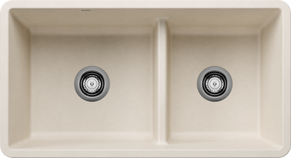 Blanco Precis U 1 3/4 Bowl Low Divide Undermount Kitchen Sink - Soft White