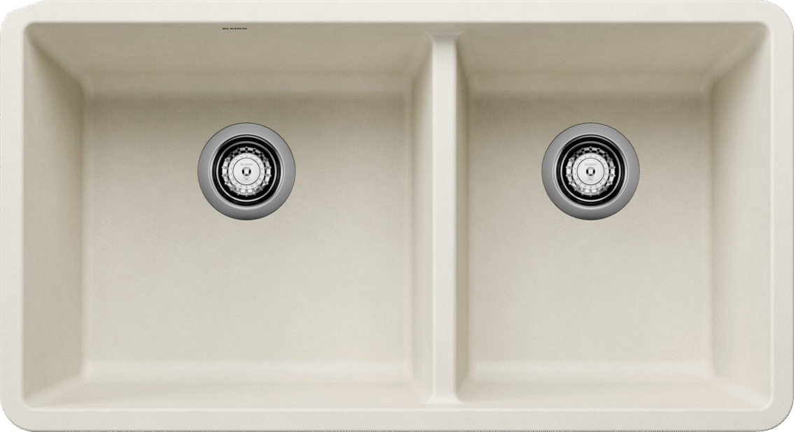 Blanco Precis U 1 3/4 Bowl Silgranit Undermount Kitchen Sink - Soft White