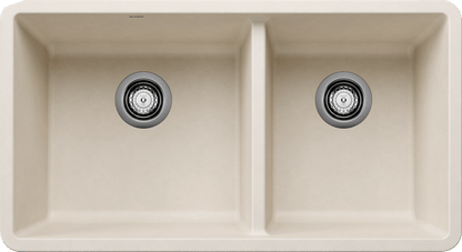 Blanco Precis U 1 3/4 Bowl Silgranit Undermount Kitchen Sink - Soft White