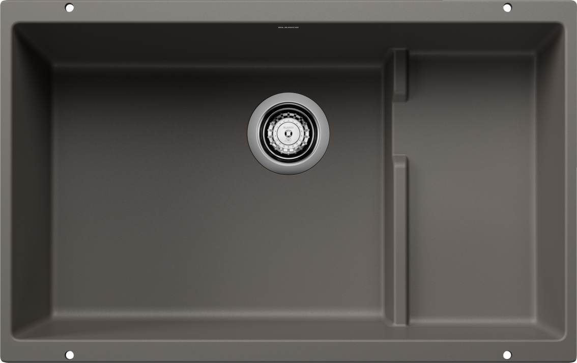 Blanco Precis Cascade Silgranit Undermount Kitchen Sink - Volcano Gray