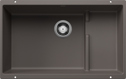 Blanco Precis Cascade Silgranit Undermount Kitchen Sink - Volcano Gray