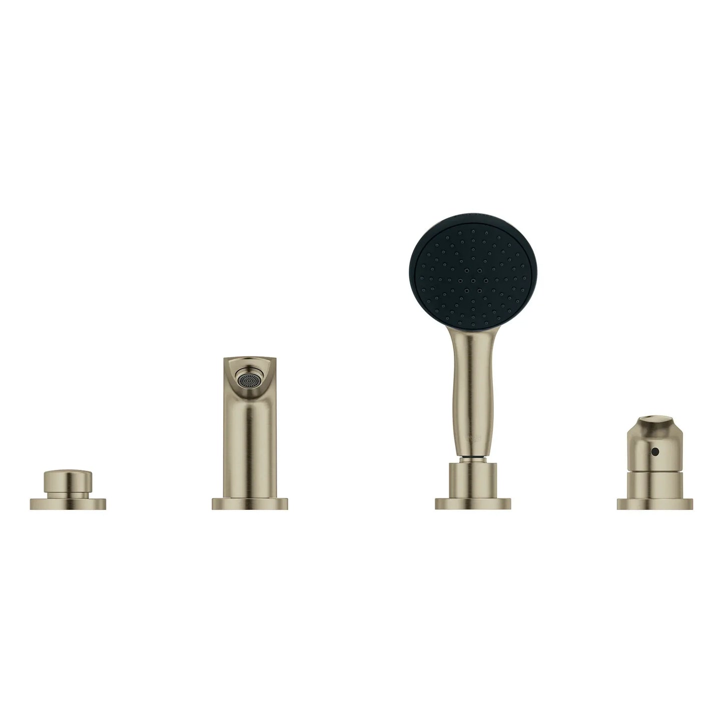 Robinet de baignoire romain monotrou Grohe Eurosmart à 4 trous, montage sur le pont, avec douchette à main de 1,5 gpm - 25277