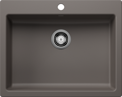 Blanco Precis 25 ADA Single Bowl Dual Mount Kitchen Sink - Volcano Gray