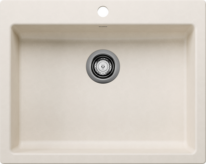 Blanco Precis 25 ADA Single Bowl Dual Mount Kitchen Sink - Soft White