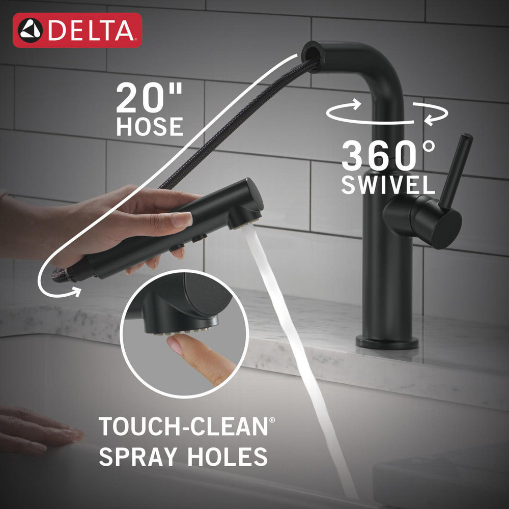 Delta Daneri Single Handle Pull-Out Kitchen Faucet - 16879