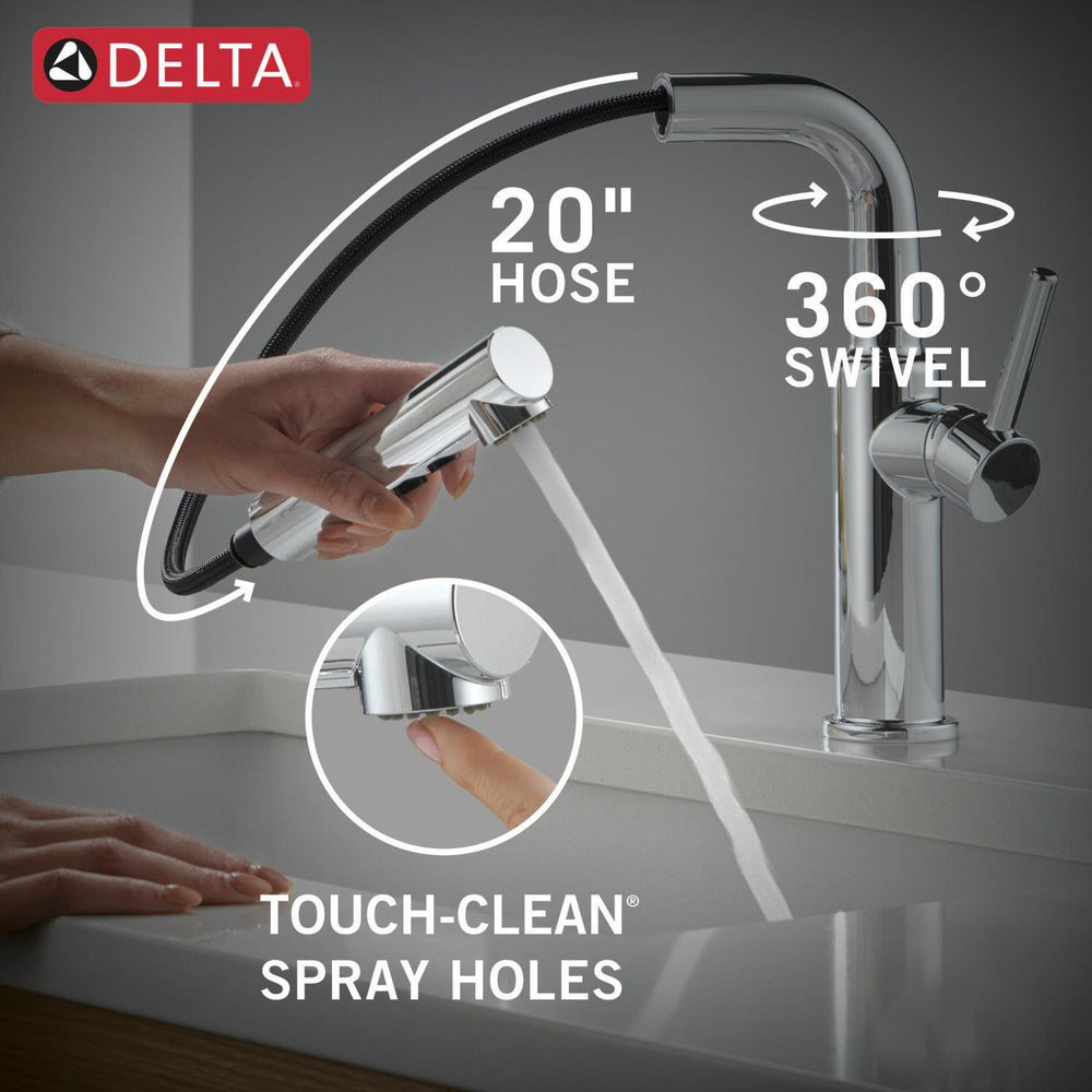 Delta Daneri Single Handle Pull-Out Kitchen Faucet - 16879