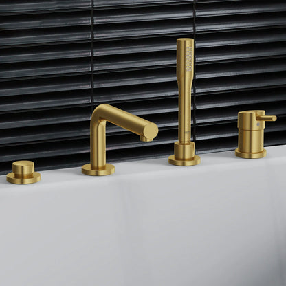 Grohe Concetto 4-Hole Single-Handle Deck Mount Roman Tub Faucet 1.75 GPM Hand Shower