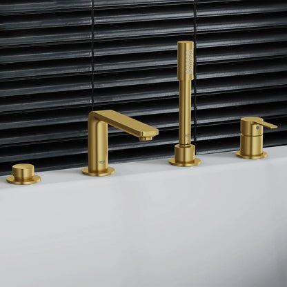 Grohe Lineare 4-Hole Single-Handle Deck Mount Roman Tub Faucet with (1.75 gpm) Hand Shower - 19577