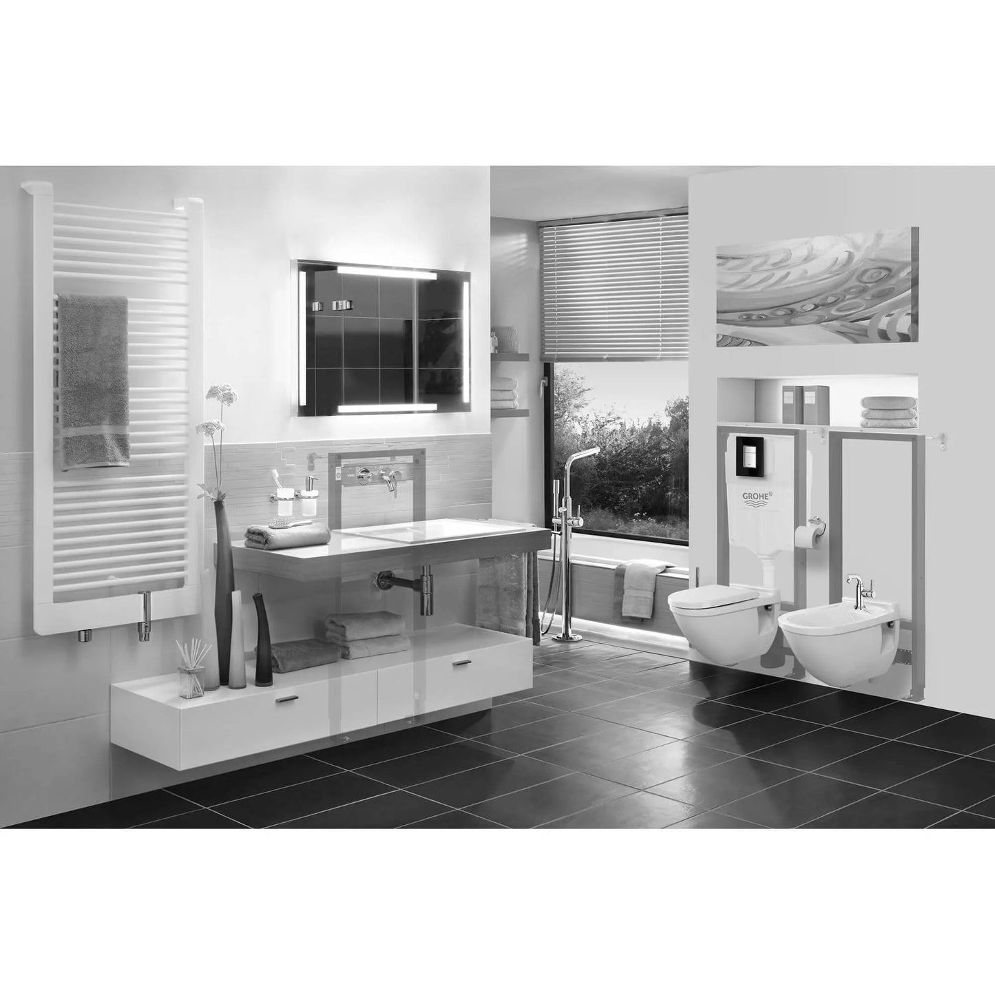 Grohe 39602000 Rapid SLX 2” X 6” In-Wall Carrier For Bidet