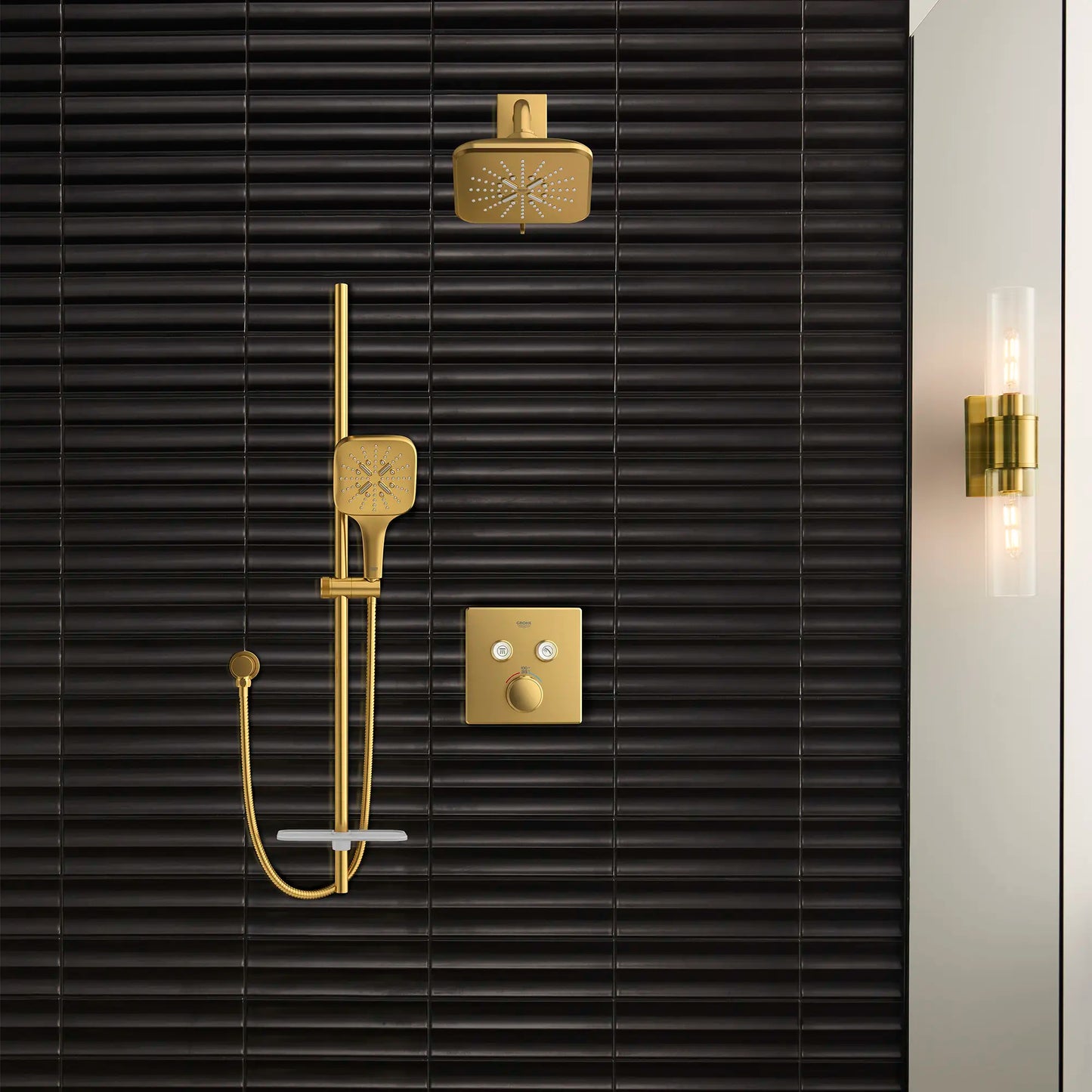 Grohe Rainshower SmartActive Shower Head, 6-1/2" - 3 Sprays, 1.75 GPM (6.6 L/min) - 26797