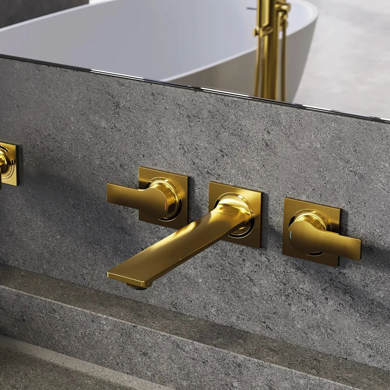 Grohe Allure New 2-Handle Wall Mount Bathroom Faucet, 1.2 GPM