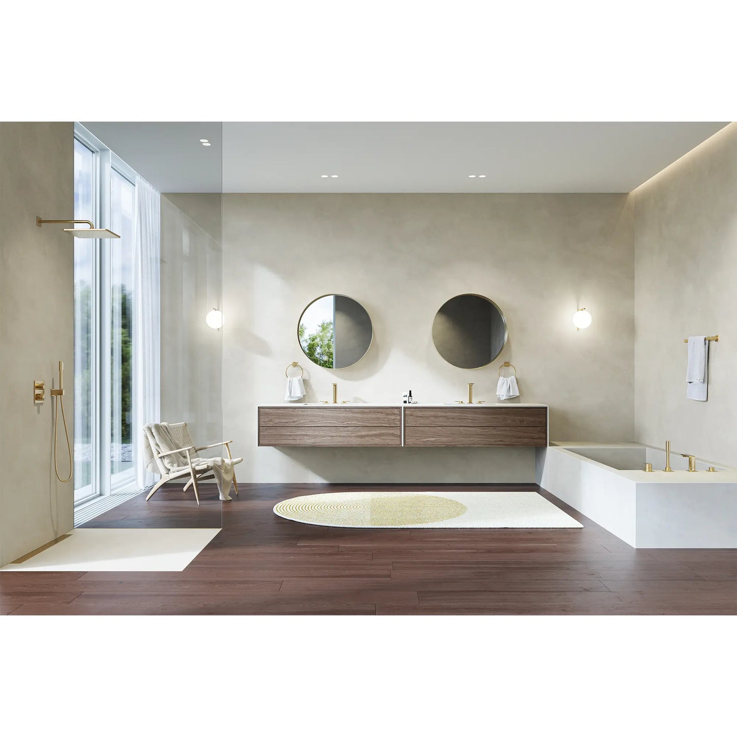 Grohe Allure New 4-Hole Single-Handle Deck Mount Roman Tub Faucet With 1.75 GPM Hand Shower