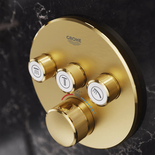 Grohe Grohtherm SmartControl Triple Function Thermostatic Valve Trim - 29138