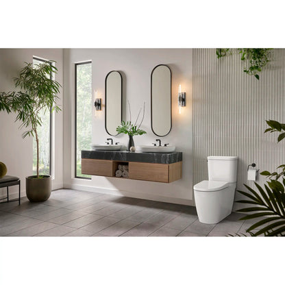 Grohe Essence Two-Piece Right Height Elongated Toilet With Seat 1.28 GPF, Left-Hand Trip Lever