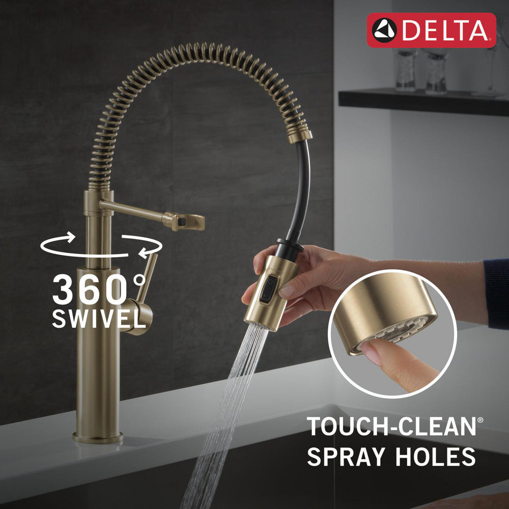 Delta Antoni Single-Handle Pull-Down Spring Kitchen Faucet - 18803