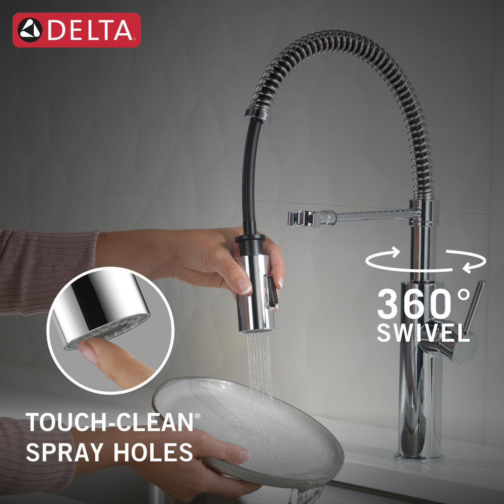 Delta Antoni Single-Handle Pull-Down Spring Kitchen Faucet - 18803