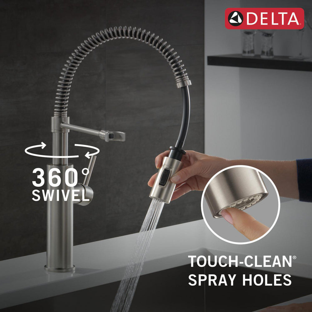 Delta Antoni Single-Handle Pull-Down Spring Kitchen Faucet - 18803