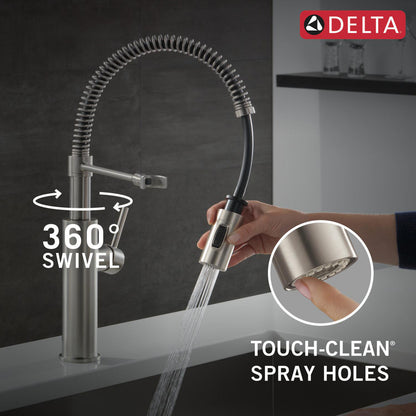 Delta Antoni Single-Handle Pull-Down Spring Kitchen Faucet - 18803