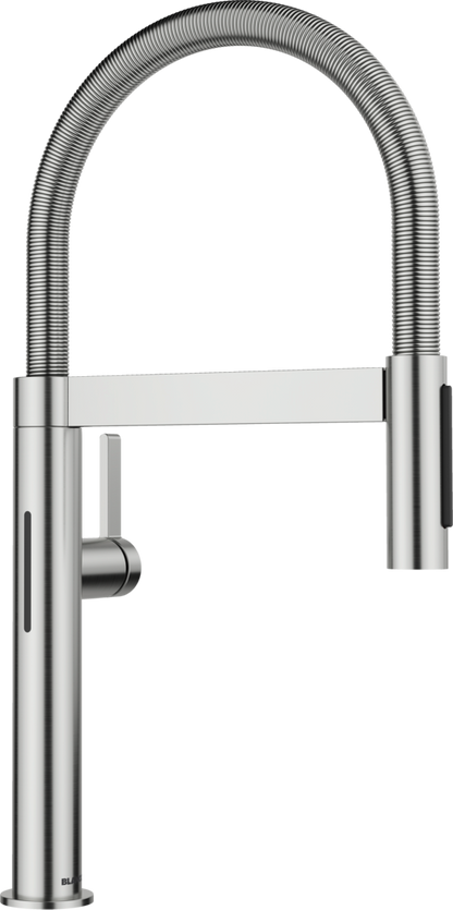 Blanco Blancoculina II Mini Sensor Touchless Pull-Down Kitchen Faucet - PVD Steel