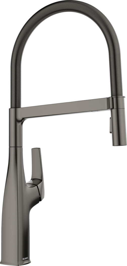 Blanco Rivana Semi-Pro Pull-Down Kitchen Faucet - Satin Dark Steel