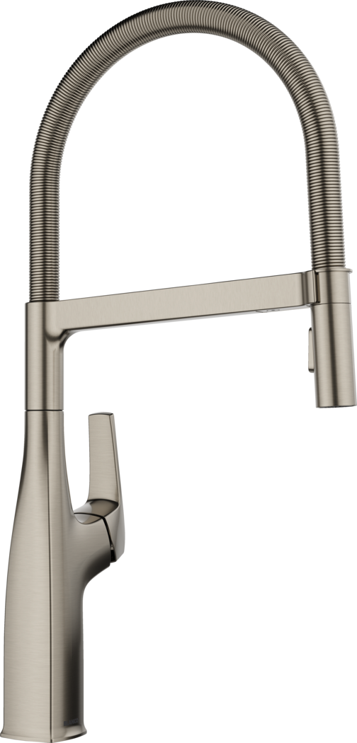 Blanco Rivana Semi-Pro Pull-Down Kitchen Faucet - Satin Platinum