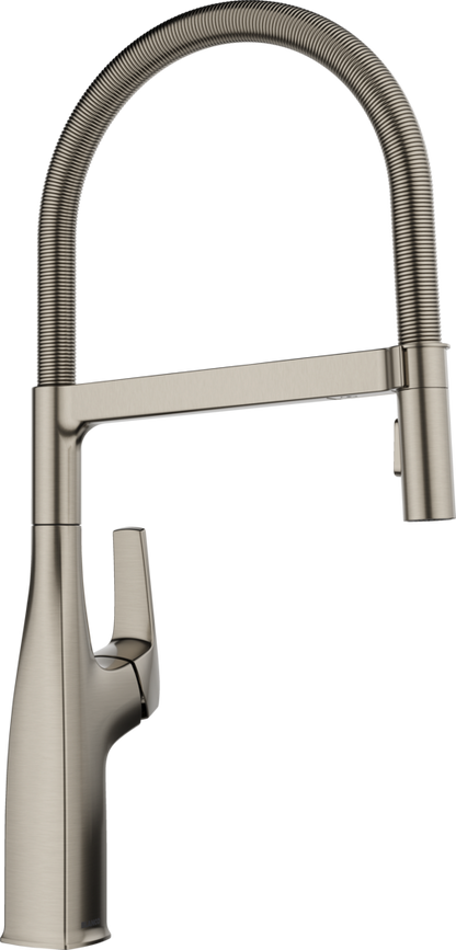 Blanco Rivana Semi-Pro Pull-Down Kitchen Faucet - Satin Platinum