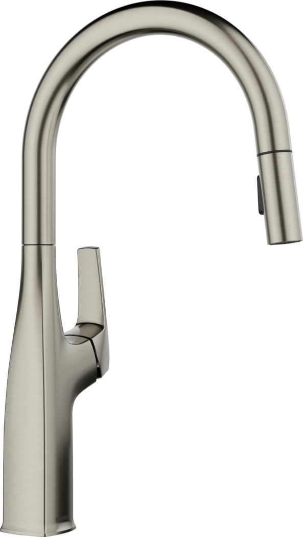 Blanco Rivana High Arc Pull-Down Kitchen Faucet - Satin Platinum